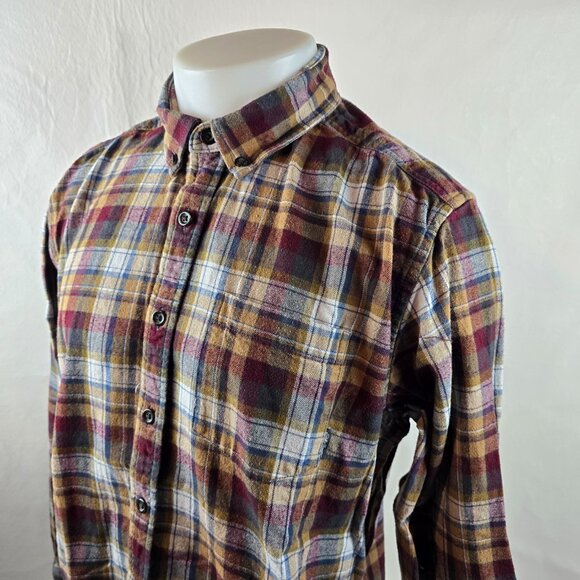 Eddie Bauer Shirt Mens Large Brown Flannel Button Up Plaid Outdoors Gorpcore A17 - Picture 5 of 8